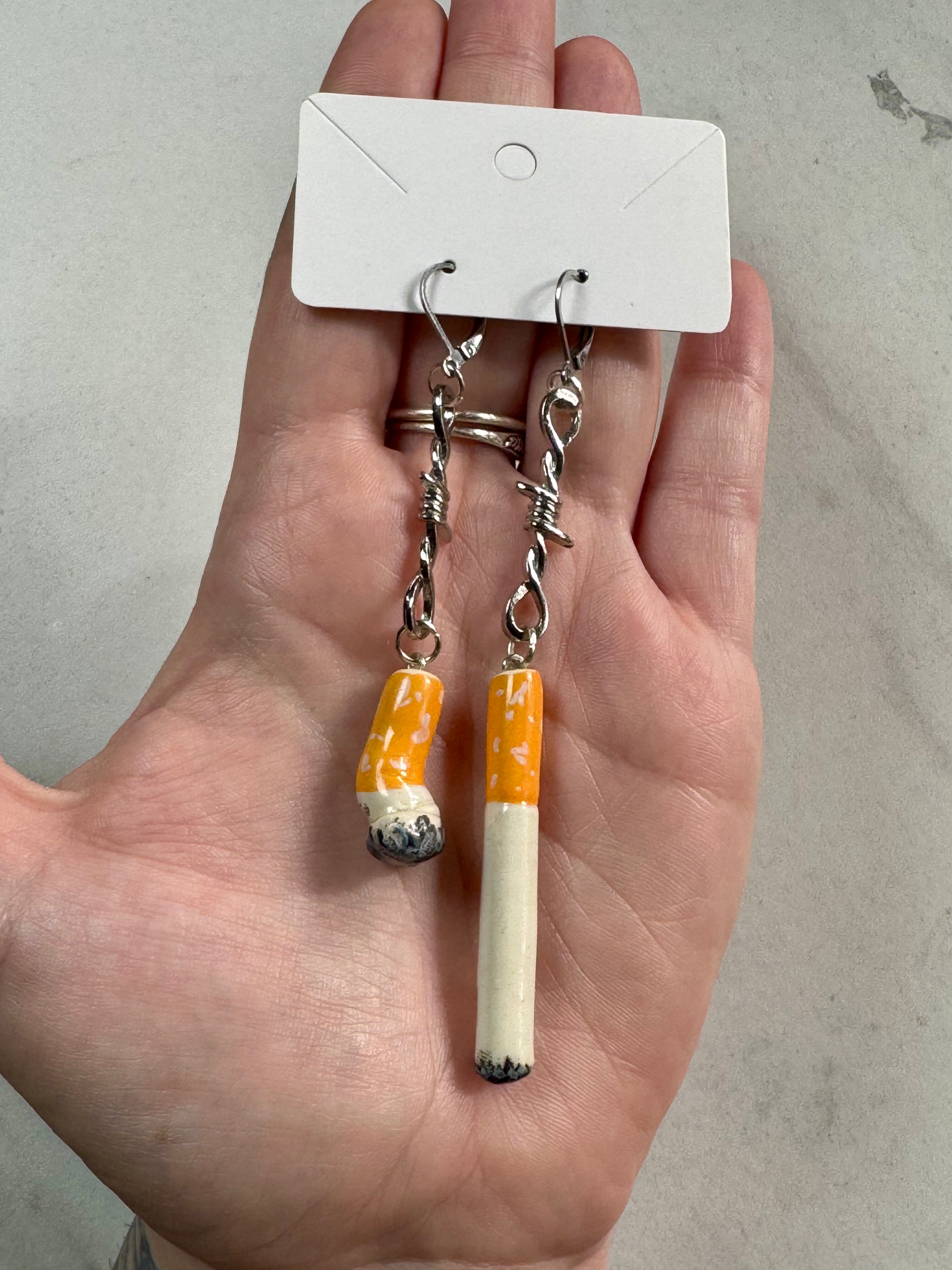 Cigarette Earrings