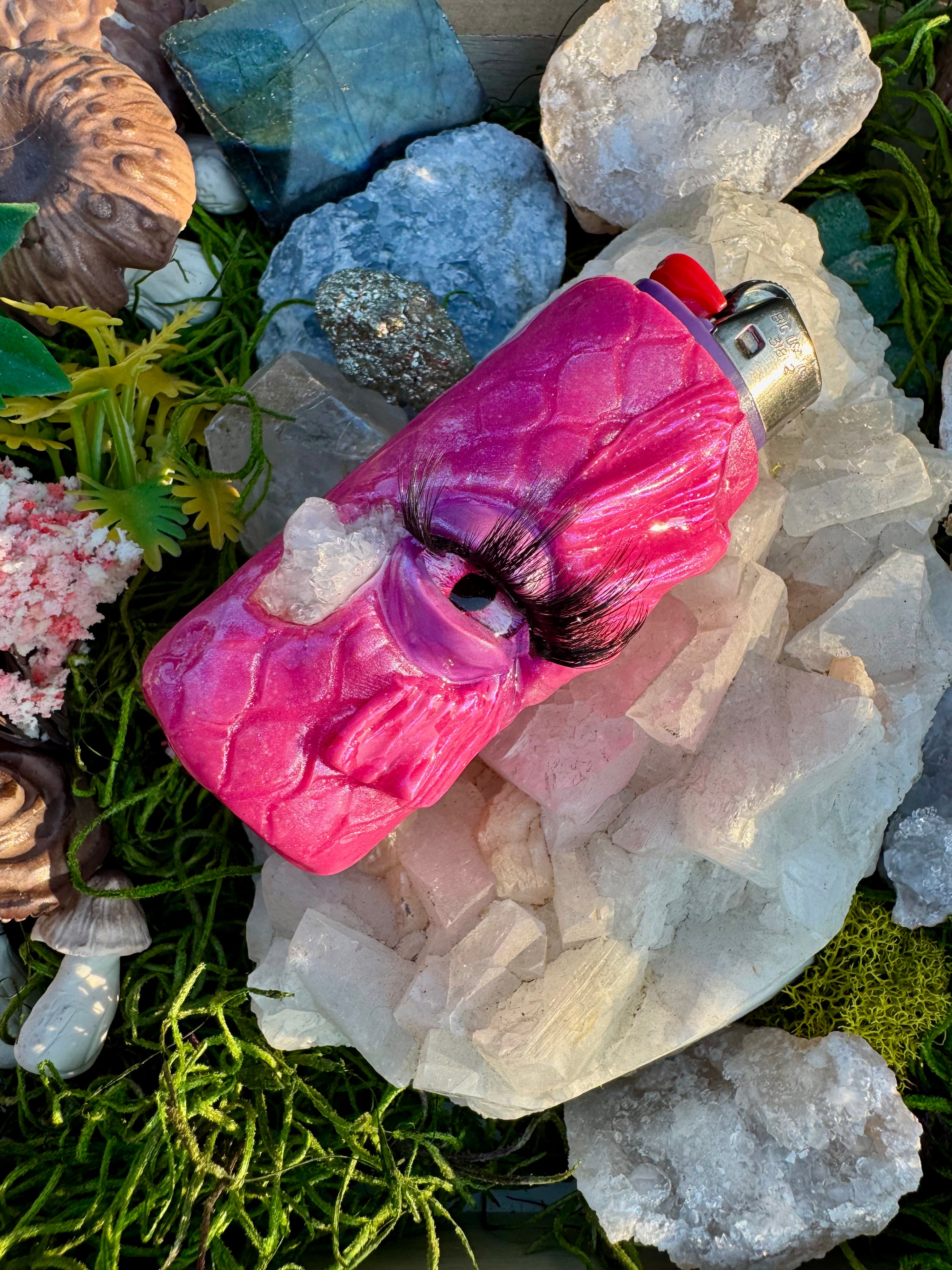 Pink Crystal Siren Lighter Sleeve