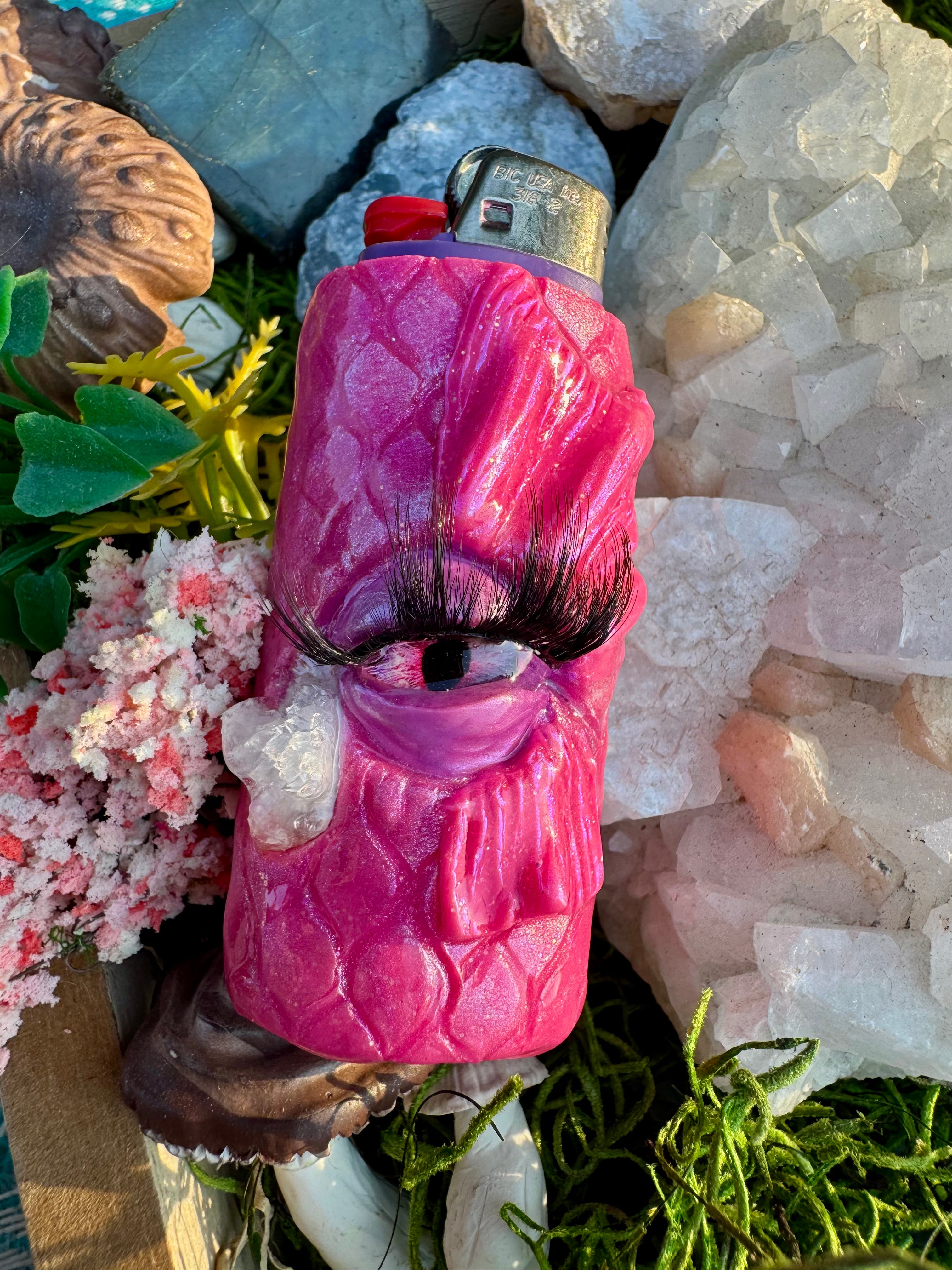 Pink Crystal Siren Lighter Sleeve