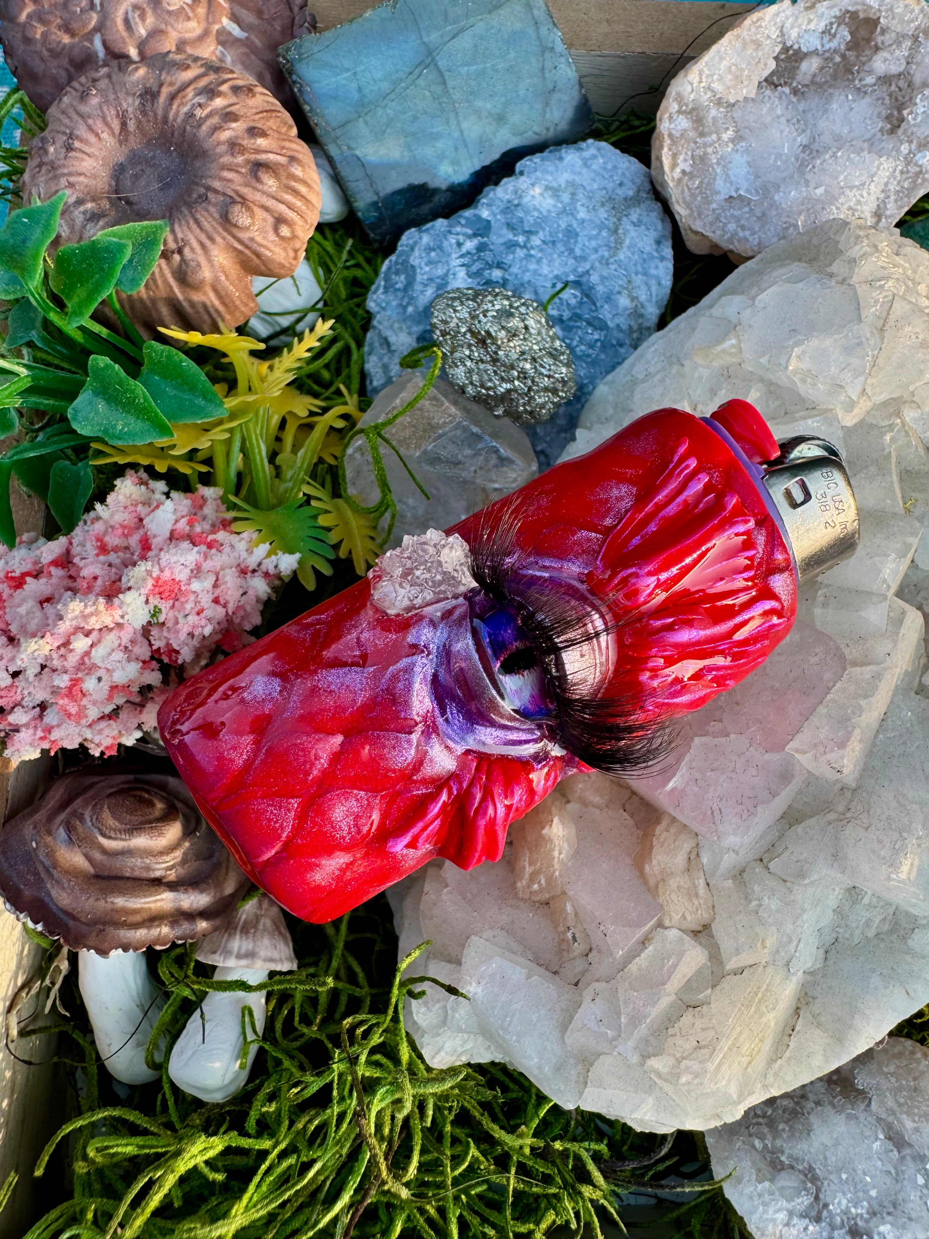 Red Crystal Siren Lighter Sleeve