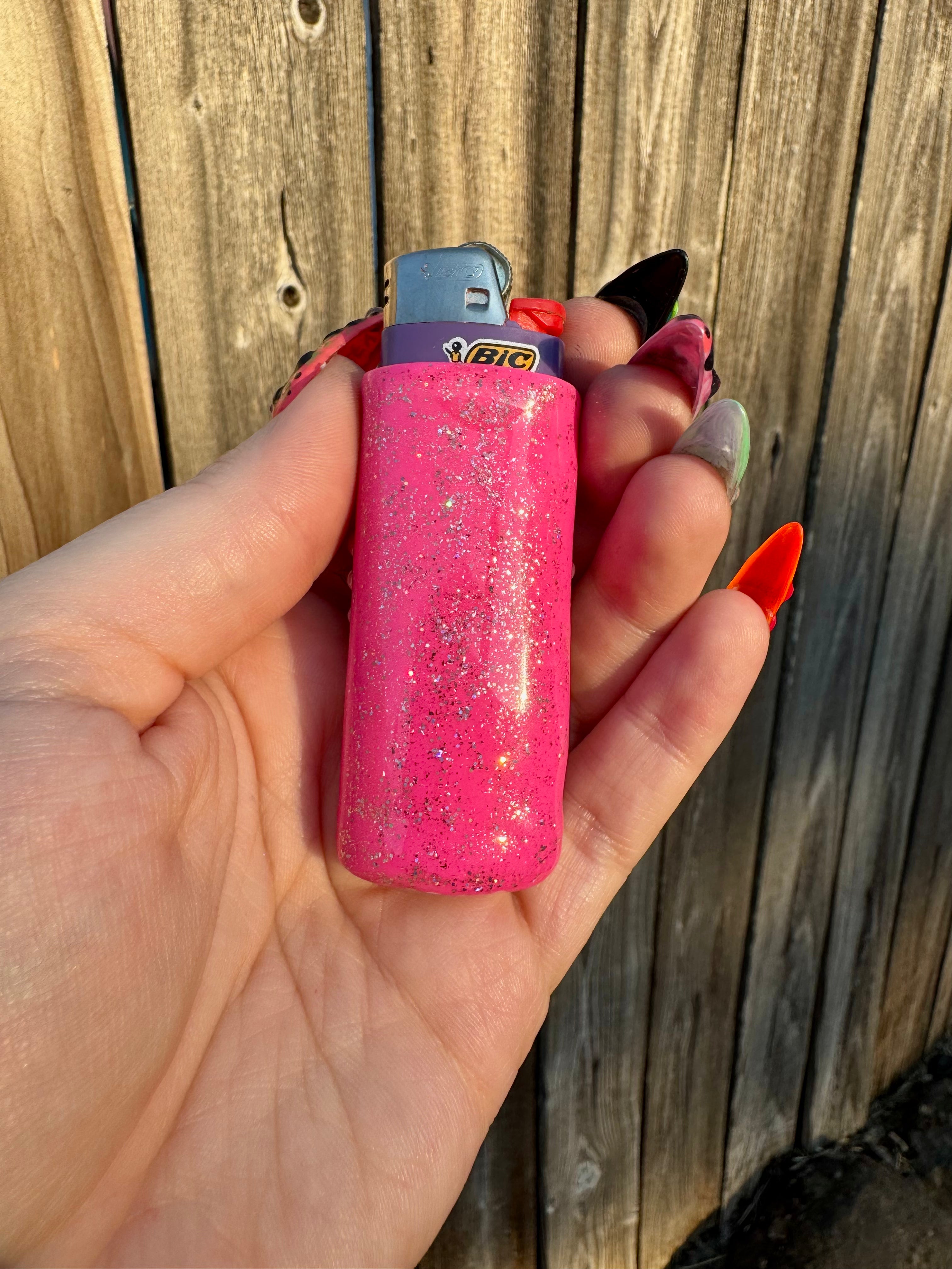 Pink Pearls Cry Baby Lighter Sleeve