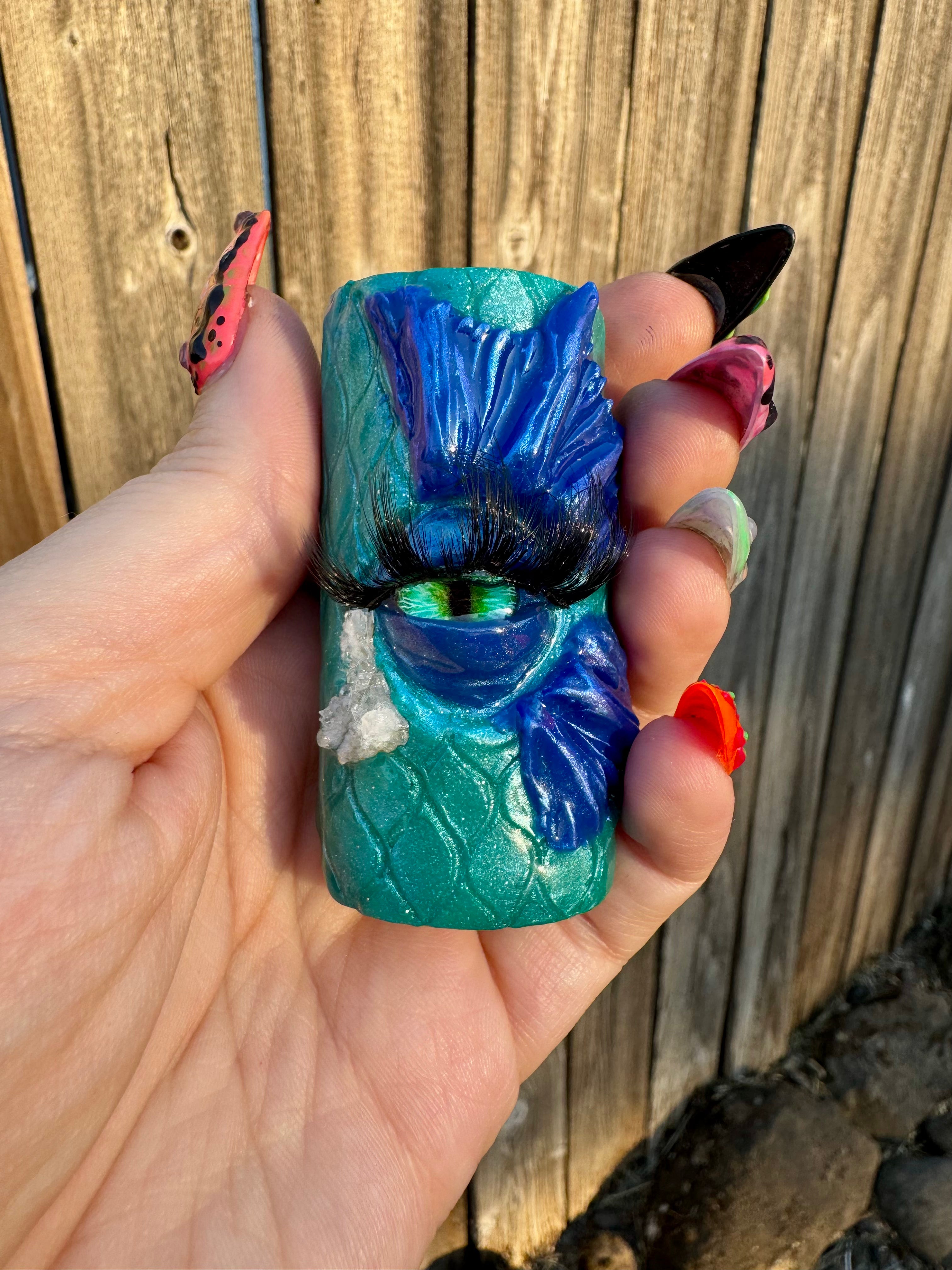 Blue Crystal Siren Lighter Sleeve