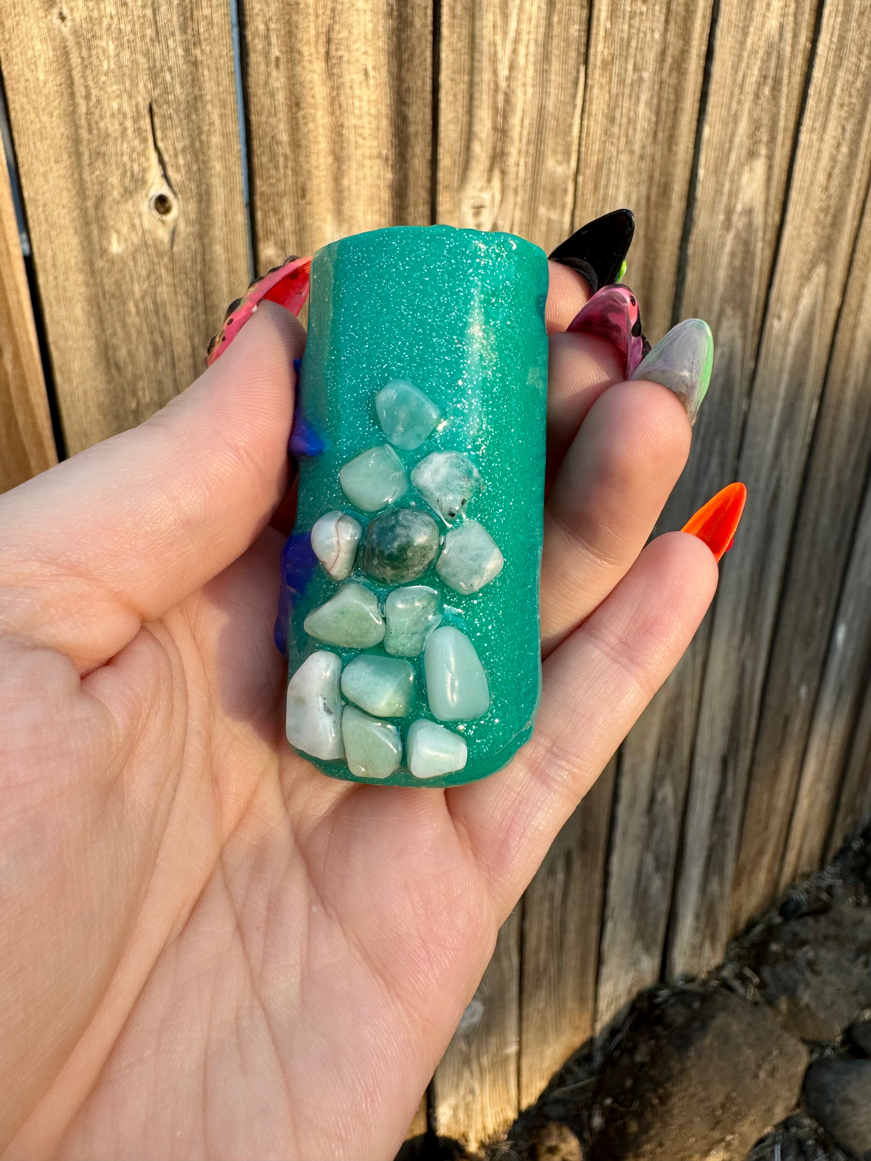 Blue Crystal Siren Lighter Sleeve