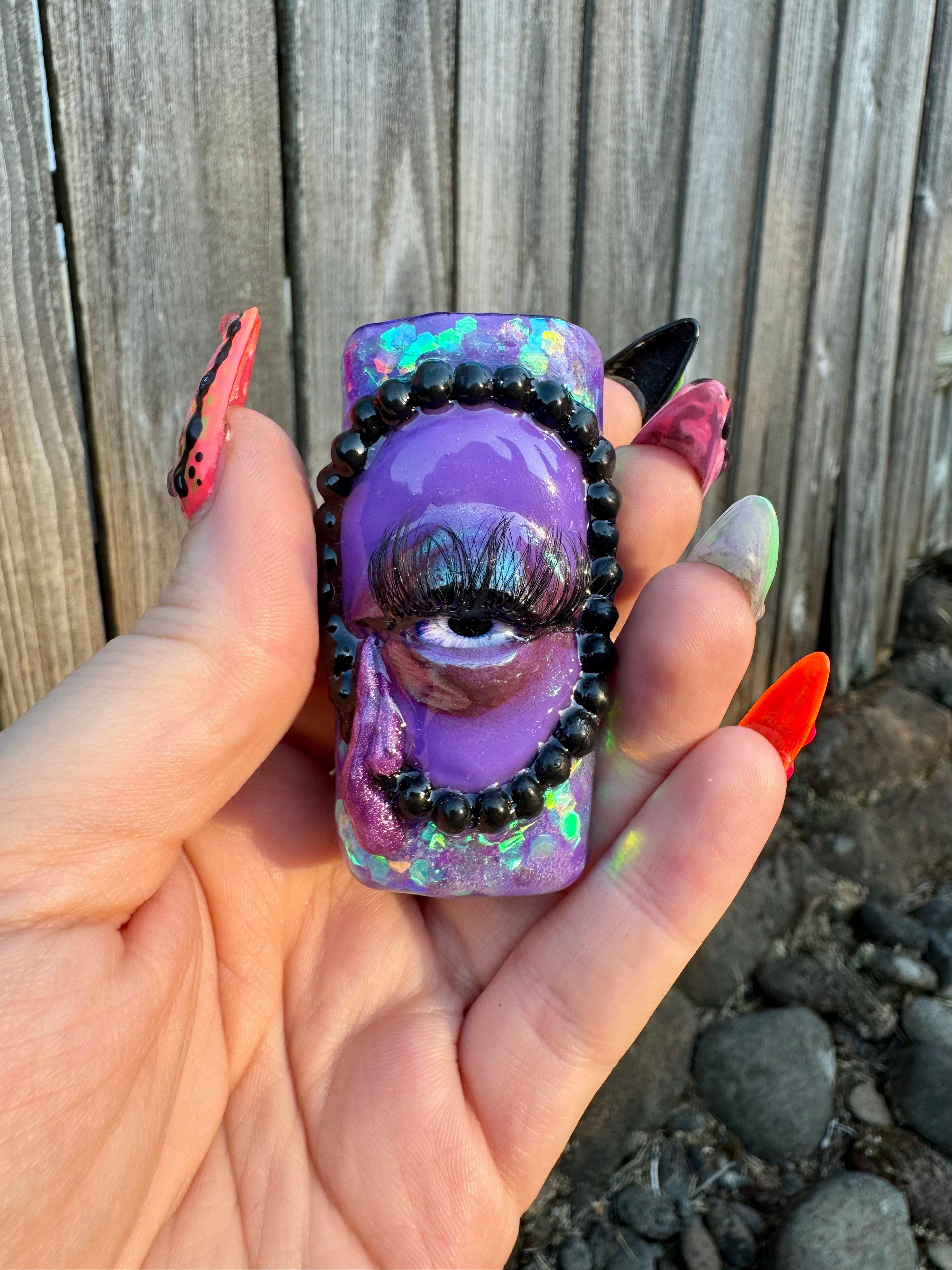 Purple Disco Cry Baby Lighter Sleeve